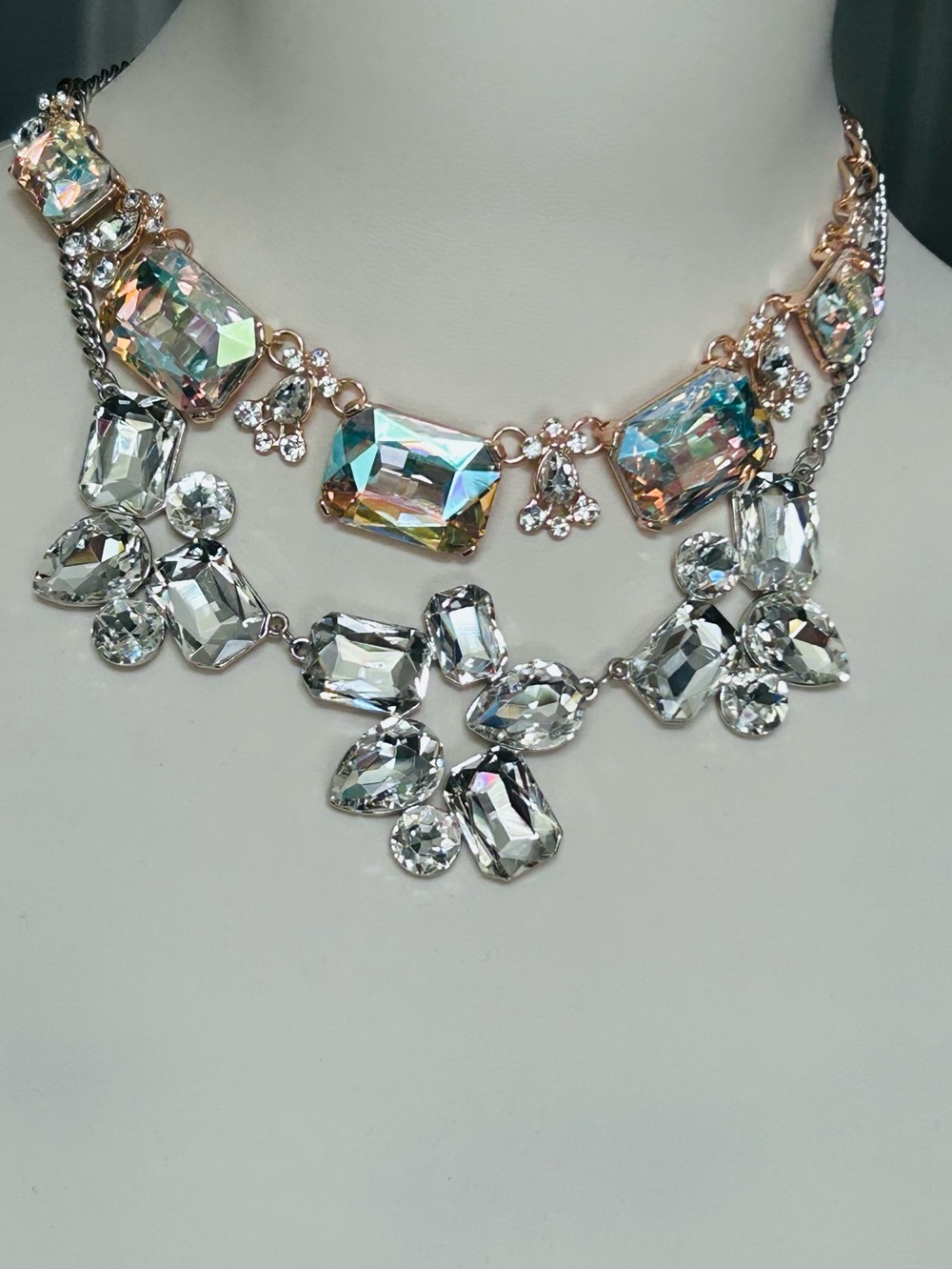 Paparazzi 2 Crystal Statement Necklaces Bundle New